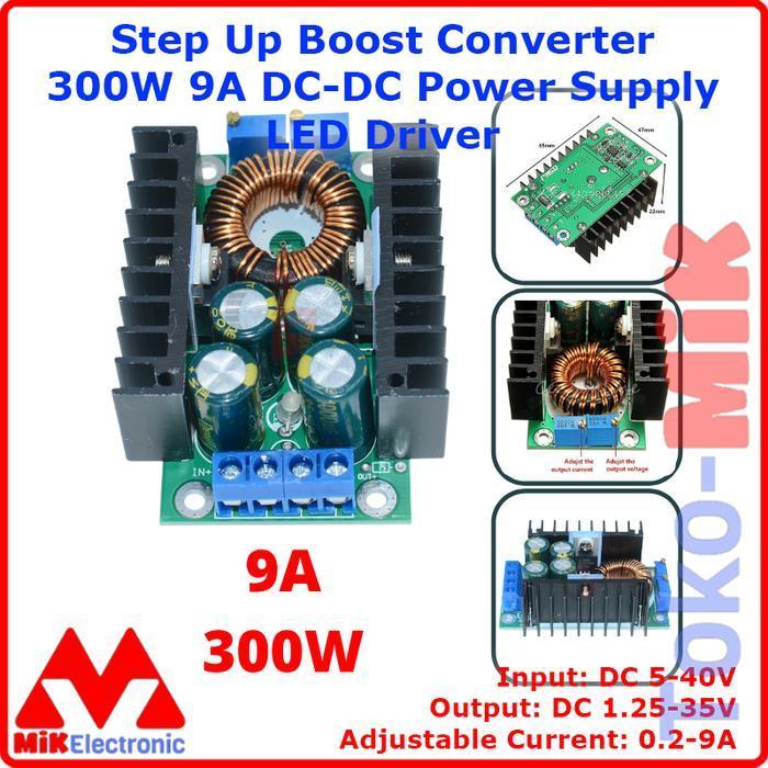 Step Up Boost Converter 300W 9A CC CV DC-DC Power Supply Driver LED