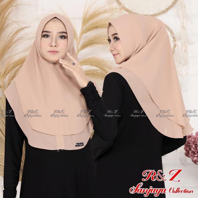 Heddosukafu- Khimar Ceruty 2 Layer Oval Mini/Khimar Sabrina 2 Layer/Kerudung Sabrina 2 Layer Oval Mi