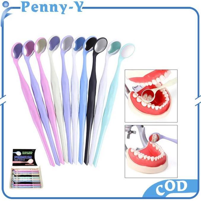 IND 10pcs/Box Kaca Mulut Anti Fog Dental Kaca Mulut Front Surface Alat Untuk Cek Dalam Mulut