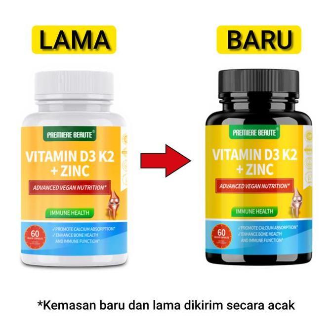 Haarvitamine- Vitamin D3, K2 & Zinc, Cholecalciferol D3 5000 Iu, Vegan Supplement, D3 K2 Vitamins, N