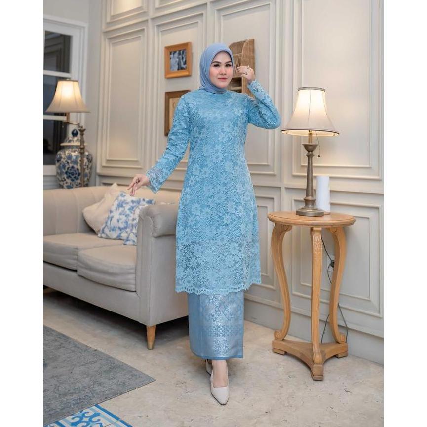GROSIR KEBAYA KEBAYA MODEL TUNIK KEBAYA KURUNG BAHAN BROKAT SET KEBAYA DAN ROK LILIT  Atasan Baju Mu