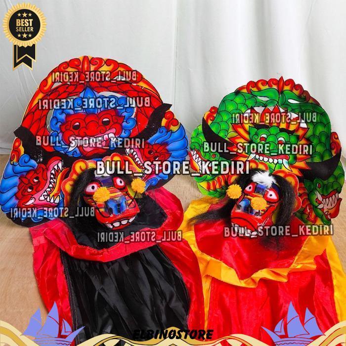 Barongan Anak  Caplokan Dengan Ukir Kayu Sengon Dan Motif Naga