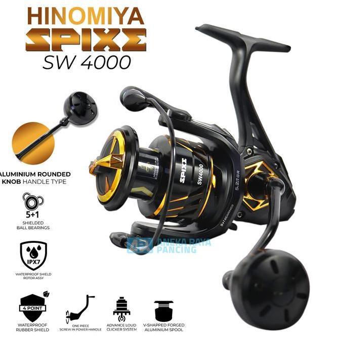 Murah Reel Spinning [2025] Hinomiya Spixe 2000-6000 | Aneka Raya Pancing | Dengan Ipx7 Waterproof