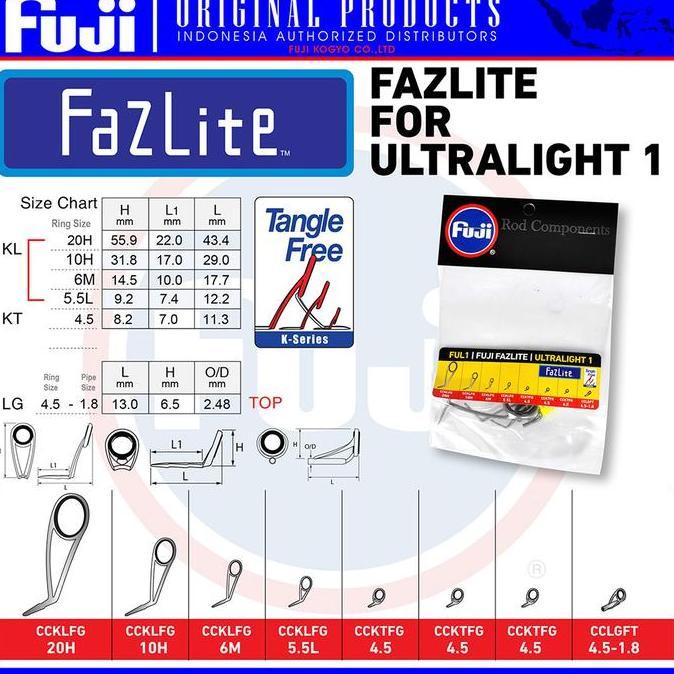 Murah Ring Fuji Rod Component Fazlite Ultralight 1 Set Lengkap Ring Untuk Joran Ul Ultralight