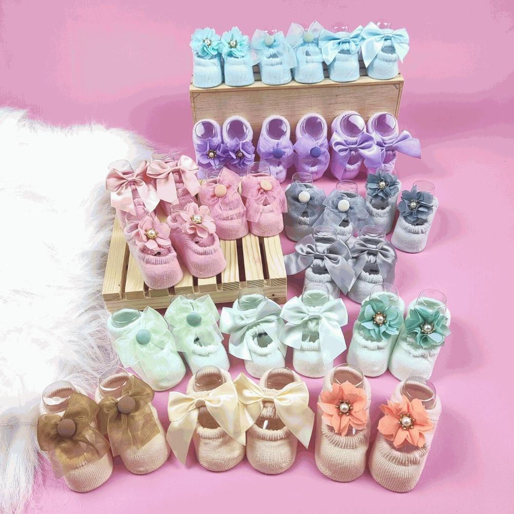 Limited A14 Kaos Kaki Bayi Perempuan Non Slip Anti Licin Kualitas Premium Motif 3 Jenis(0-9Bulan)