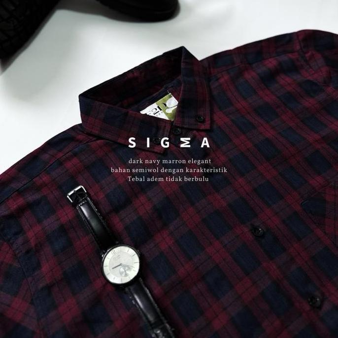 Vorgese- Kemeja Flanel Pendek Semi Wool Premium  Unisex Kemeja Pria Dan Wanita Motif Kotak 29