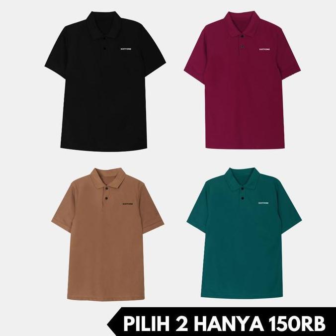 Vorgese- Number 61 Atasan Pria Polo Kerah Kaos Baju Basic Unisex
