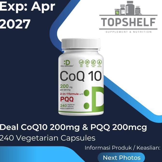 Haarvitamine- Deal Supplement Coq10 200Mg & Pqq 200Mcg Coenzyme Q10 Vegetarian