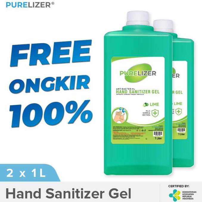 Hand Sanitizer Gel 2 Liter PURELIZER Refill Handsanitizer 1L x2 pcs