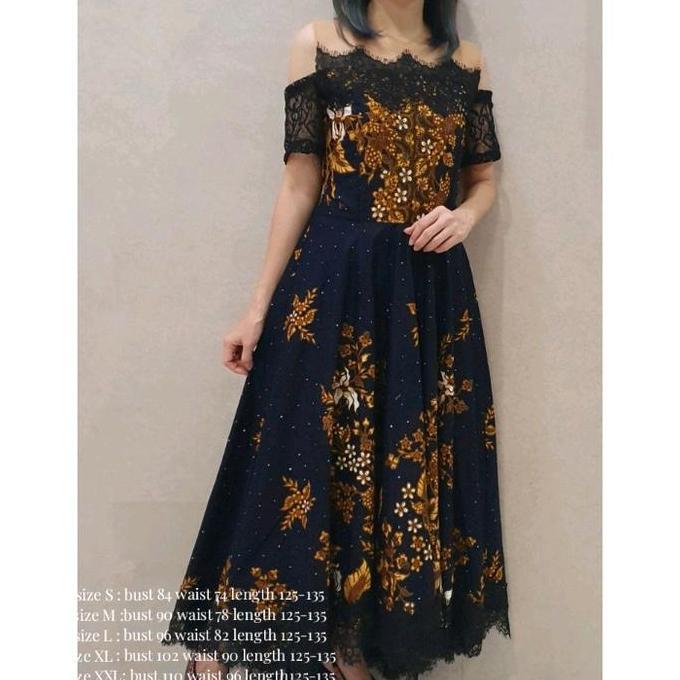 dress batik premium -dress batik pesta - baju pesta mewah - dress pesta mewah - batik halus - baju b