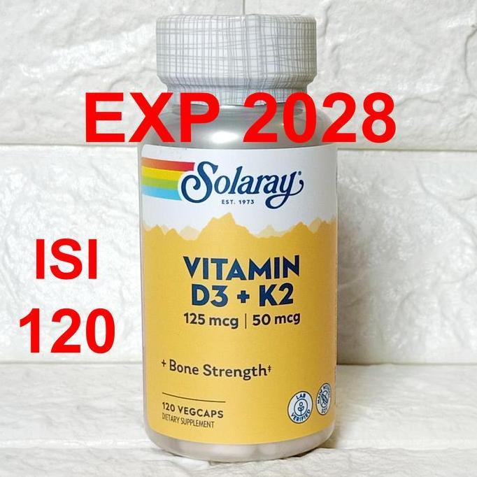 Haarvitamine- Solaray Vitamin D3 K2 5000 Iu Soy Free 120 Vegcaps Solaray Vit D3K2