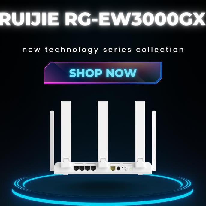 Murah Ruijie Rg-Ew3000Gx Router Mesh Wifi 6 3000Mbps  | Dual Wan | 5 Antena | Reyee Mesh