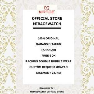 Frau- Mirage Watch - Jam Tangan Wanita Original Smartcasual Silver 8708L Bergaransi 1 Tahun Kaca Sta