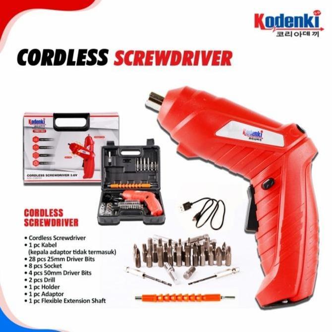 Kodenki mesin bor obeng baterai cordless screwdriver