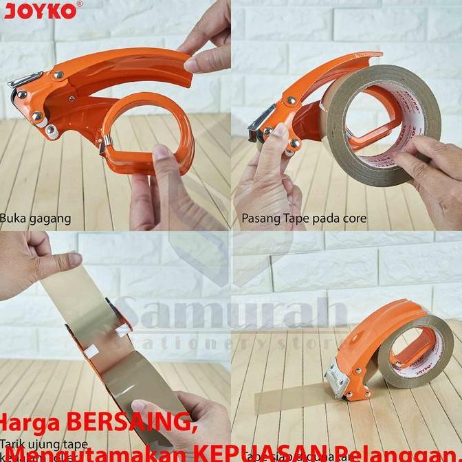 Lakban Plastik OPP Tape 48 mm Joyko Bening - Coklat 100 Meter 2in Yard