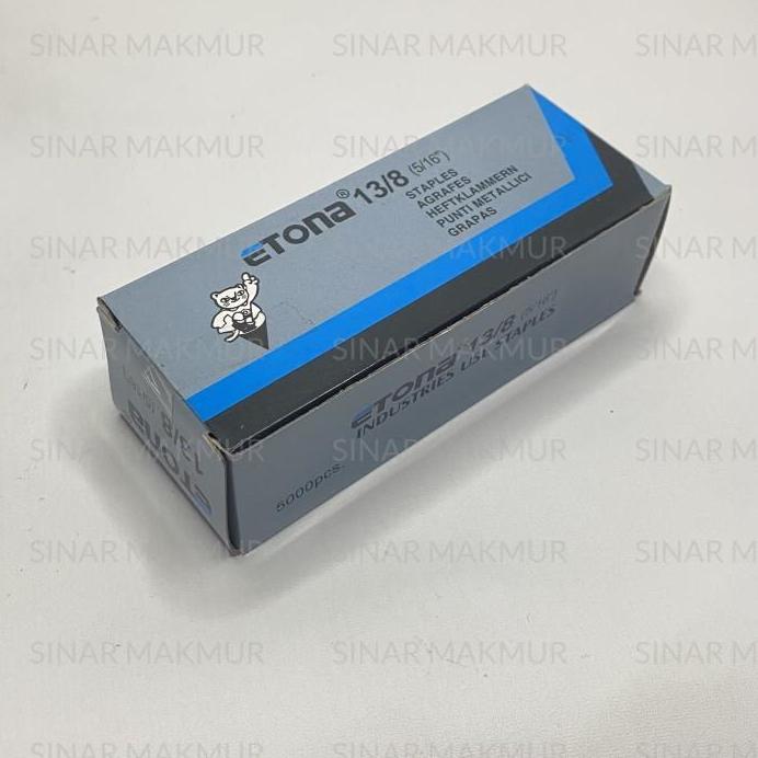Isi/Refill Stapler/Gun tacker/Staples 13/8 Etona (PAK)