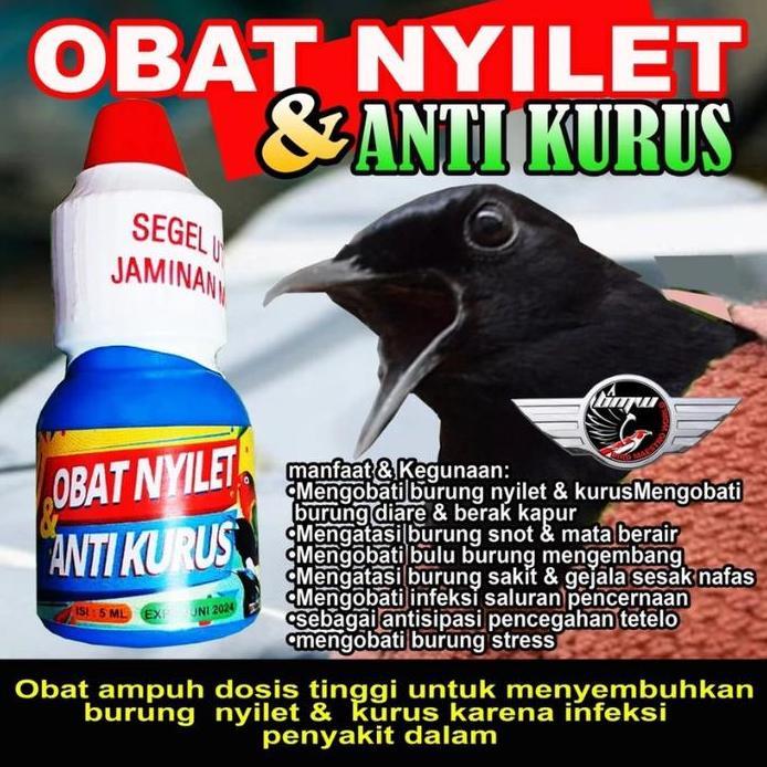 Obat Nyilet dan Anti Kurus 5ml Obat Ampuh Mengobati Burung Kicau Nyilet dan Kurus