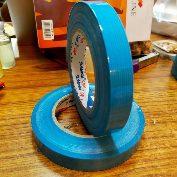 Selotip Lakban serat filament Tape 3/4"x 50M Serat Isolasi Serat Biru