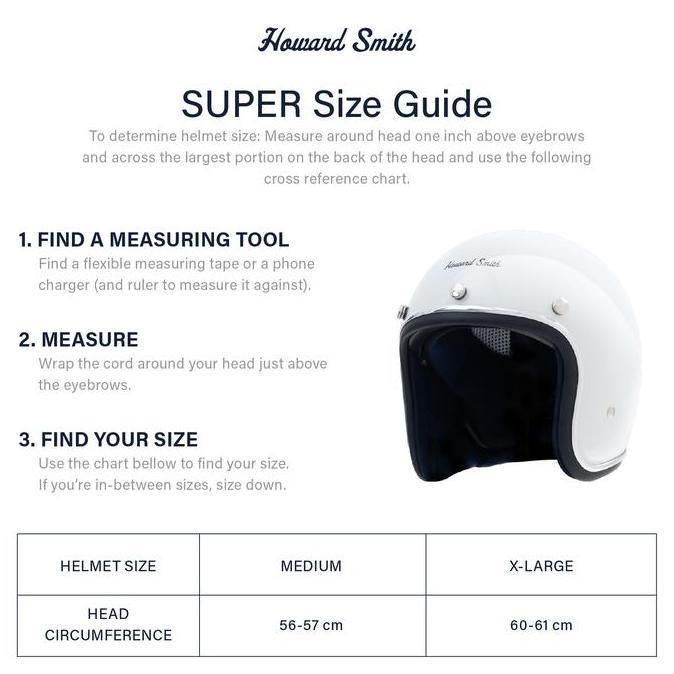 Howard Smith Super Helm Half Face - Ghost