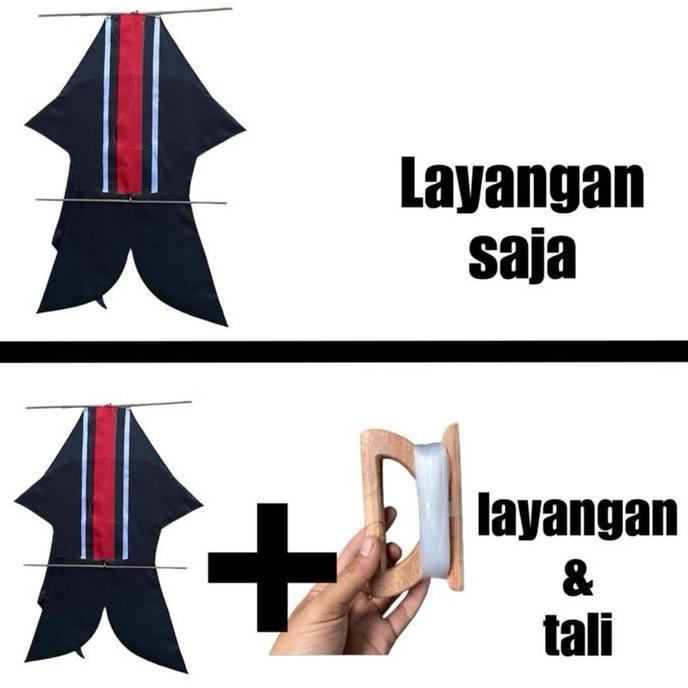 Layangan Bebean Kain 80 x 1 meter - Bebean Kain - Layangan Ikan Bali - Layangan Knockdown - Bebean K