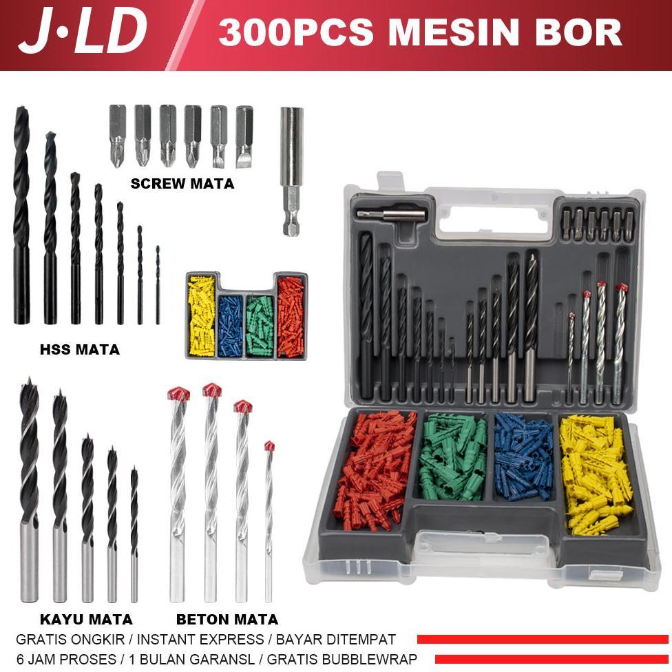 JLD 300 SET Mata Bor -mata bor besi baja asli- Mata Bor Besi Kayu Beton - Mata Bor By J.LD Tools