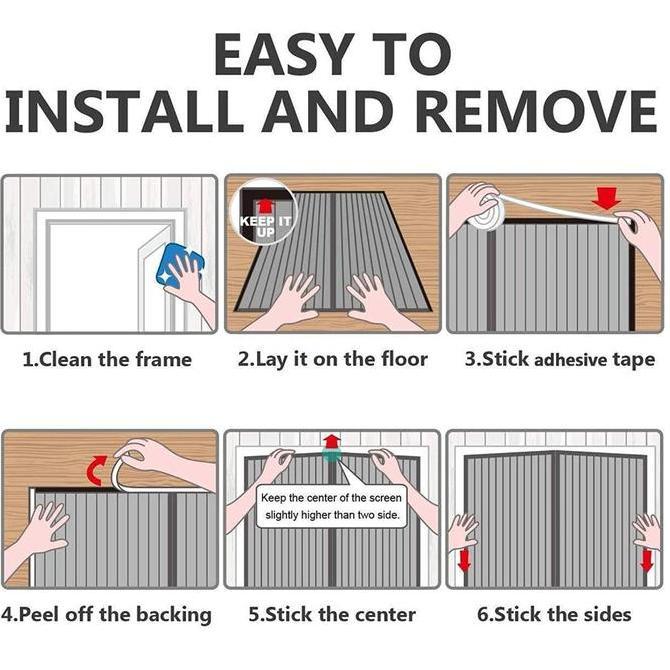 Salotto- Tirai Gorden Pintu Kamar Jaring Kelambu Magnet Anti Nyamuk Serangga