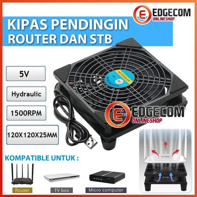 Component- Kipas Pendingin 12X12Cm Fan Dc 5V Untuk Wifi Router , Stb , Tv Box