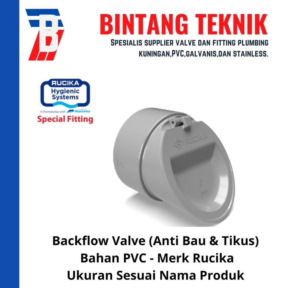 Backflow Valve 4" inch PVC Rucika