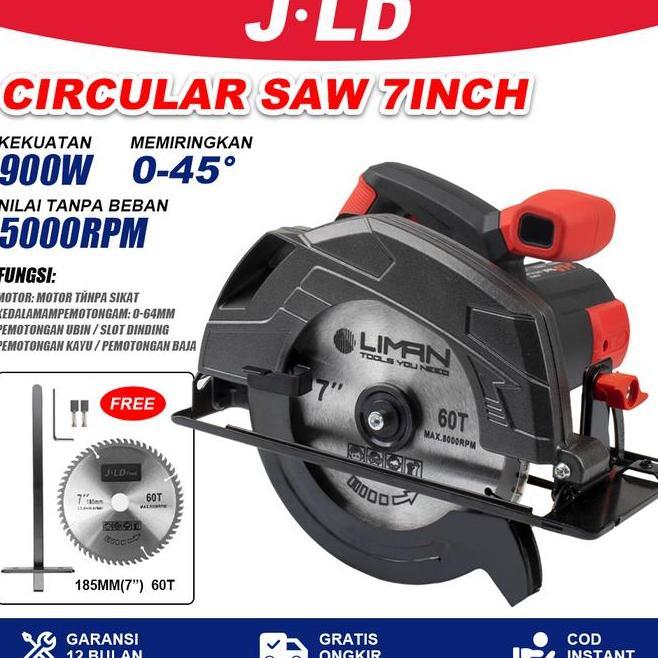 D Mesin Gergaji Bundar Sirkel Jd1853 Daya Listrik 900W