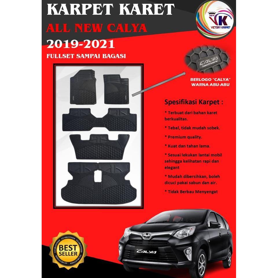 Karpet Mobil Toyota Calya 2019/2021 Logo Putih Premium Full Set