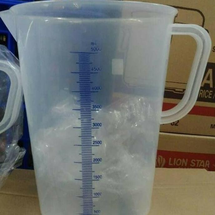 Gelas Takar Ukur Takaran Plastik 5 Liter Green Leaf/Measuring Jug 5Ltr Terlaris