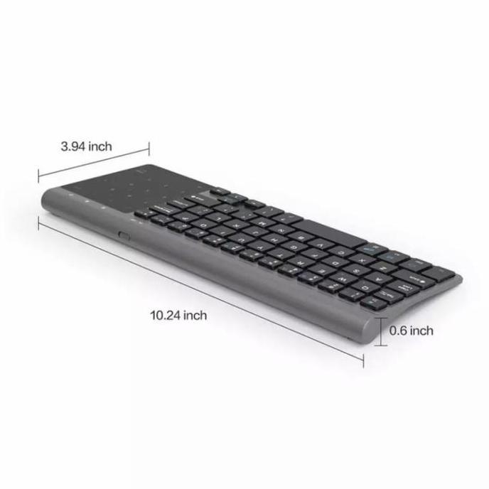 Xfour- 2.4Ghz Wireless Mini Keyboard Touchpad Tombol Angka X136 Not Logitech