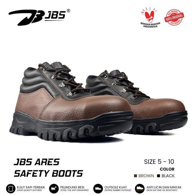 Yxyg- Sepatu Safety Jbs Ares / Sepatu Steel Toe Kulit Hitam Shoes Boots  Pria Tahan Benturan Elegan 