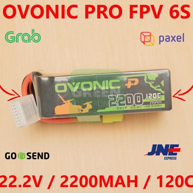 TERLARIS!! OVONIC PRO 6S 22.2V 2200MAH 120C LIPO LITHIUM POLYMER LI-PO BATTERY BATERAI FPV DRONE QUA