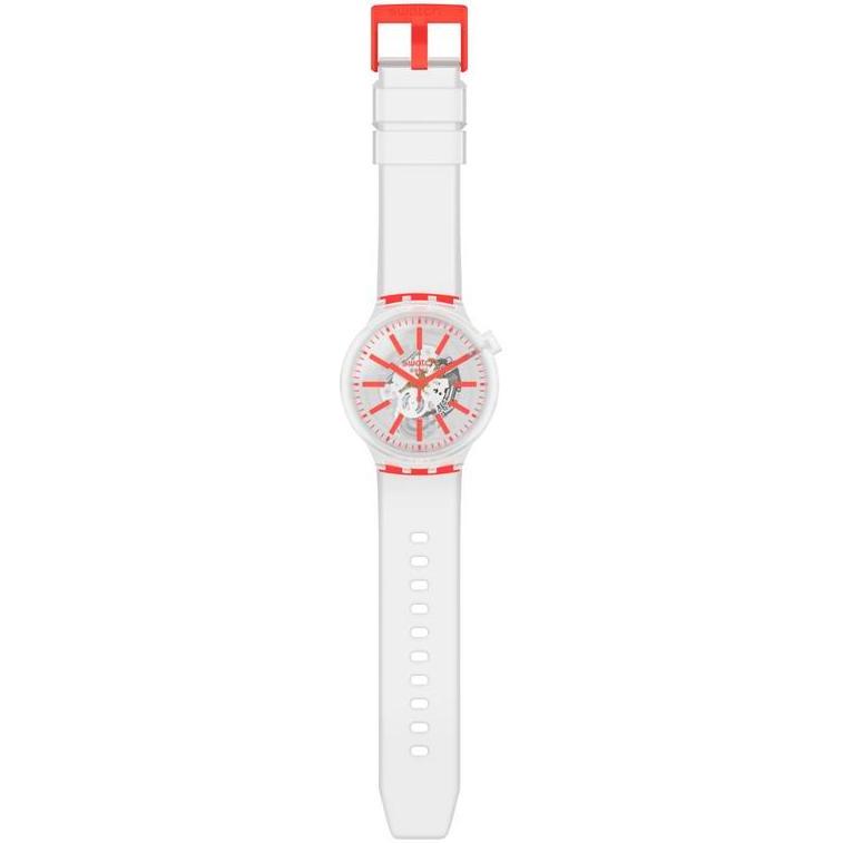 Jam Tangan Pria SWATCH Analog Karet SO27E102 ORANGEINJELLY Original