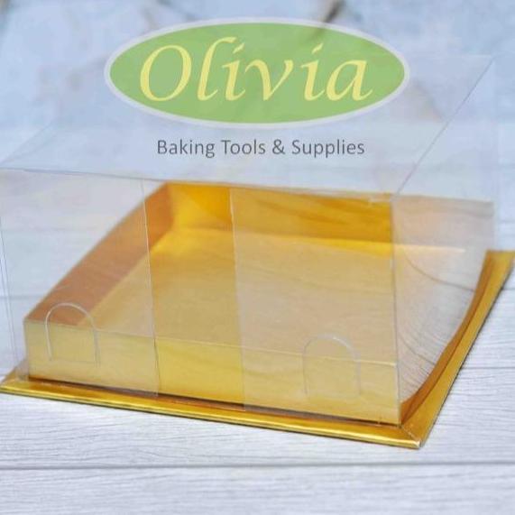 Box Mika Kue/Box Mika makanan/Kemasan Mika Bening/Marble 20x20x10cm