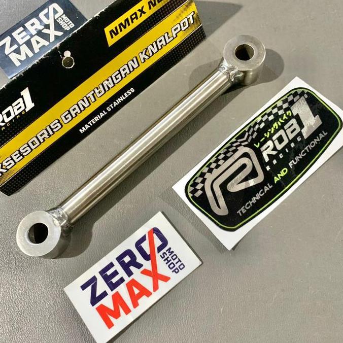 Bracket Breket Bawah Knalpot Stainless ROB1 All New NMAX 2020 2021 UP