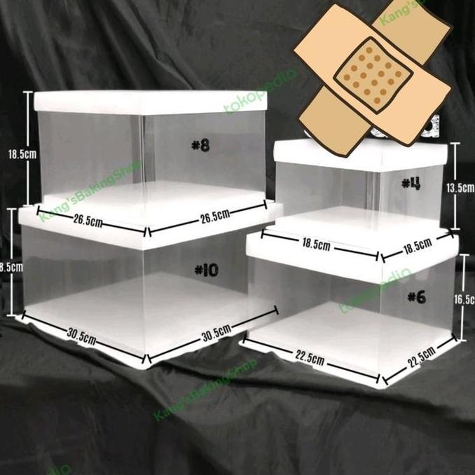 Box Mika Kue Transparan Tinggi