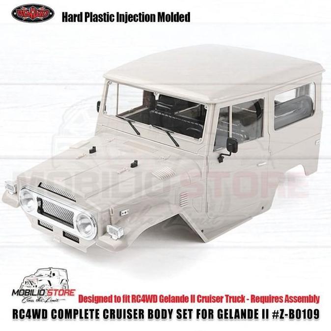 Hard Body RC 1/10 Toyota FJ40 RC4WD Complete Cruiser Body Set Gelande