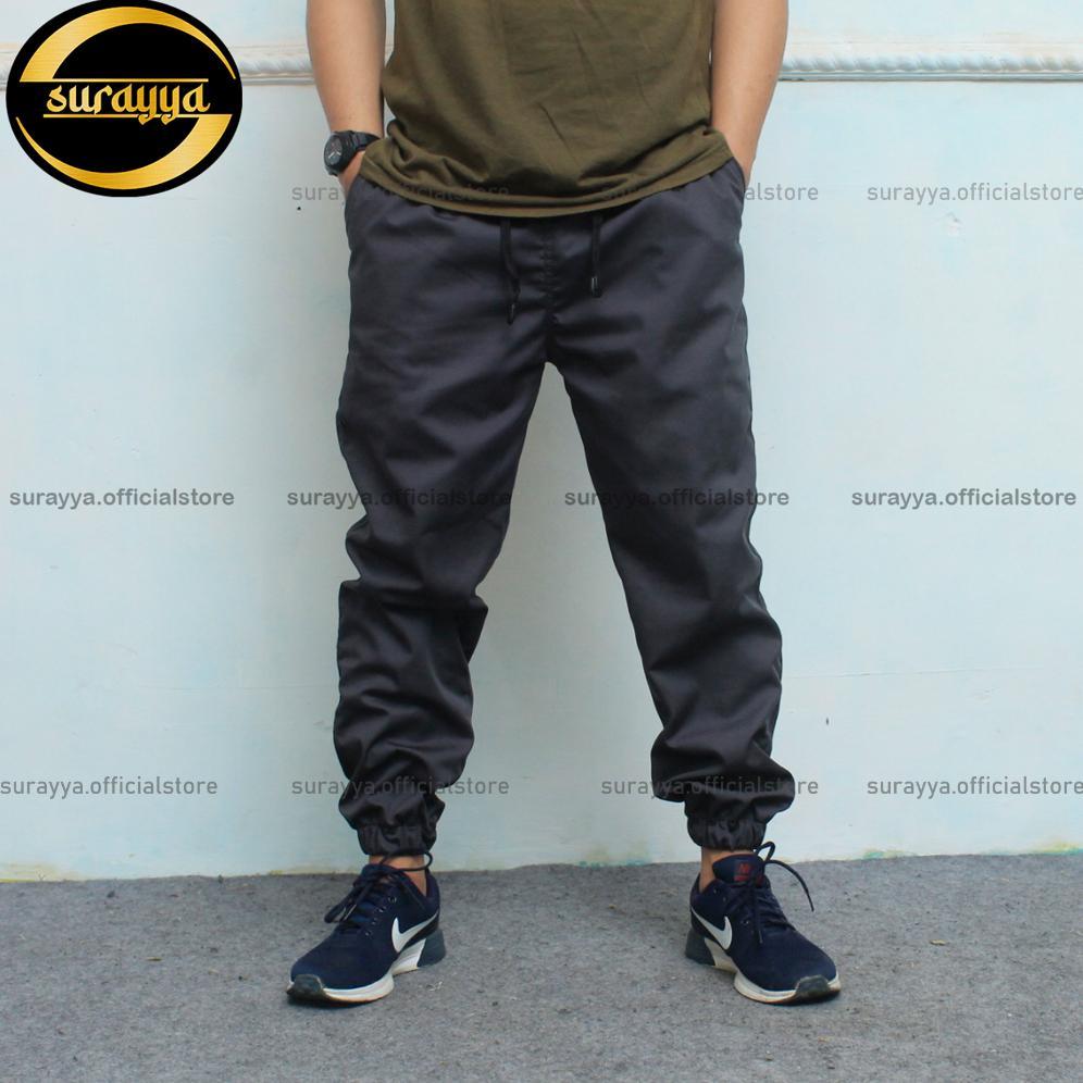 EXCLUSIVE Celana jogger pants katun+ Bahan tebal/Sirwal jogger /Celana Pria