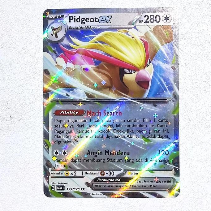 New Pidgeot ex RR 139/170 SV3s - Kartu Pokemon Indonesia