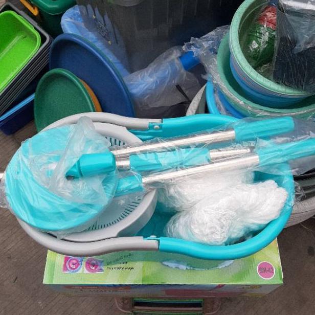New Kain Pel Lantai Spin Mop / Pel Lantai + Ember / Spin Mop Berbagai Merk / Kain Pel Ember Trending