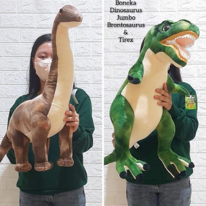 ORIGINAL Mainan Boneka Dinosaurus Besar Jumbo Brontosaurus T-Rex Dino Bronto Tirex Dinosaurs Tyrex T