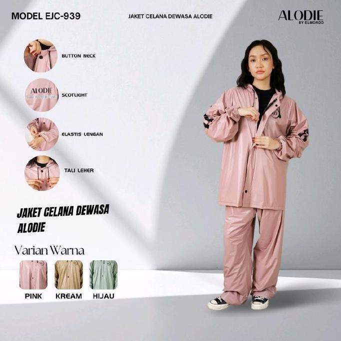 NEW NEW JAS HUJAN DEWASA SETELAN BAJU+CELANA/JAS HUJAN PONCO+CELANA ALODIE ELMONDO ORI