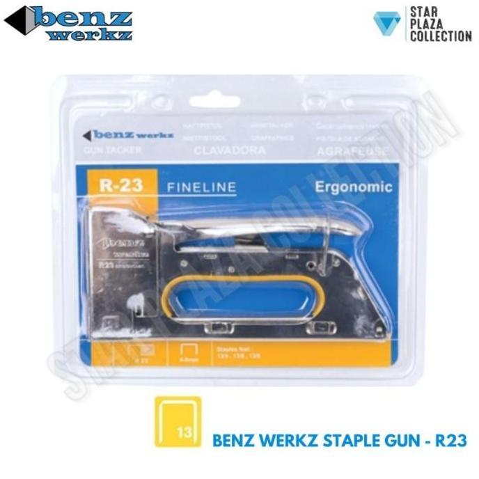 Staples Tembak Mesin Gun Tacker Benz Werkz (Sofa, Jok Kursi, Dekorasi)