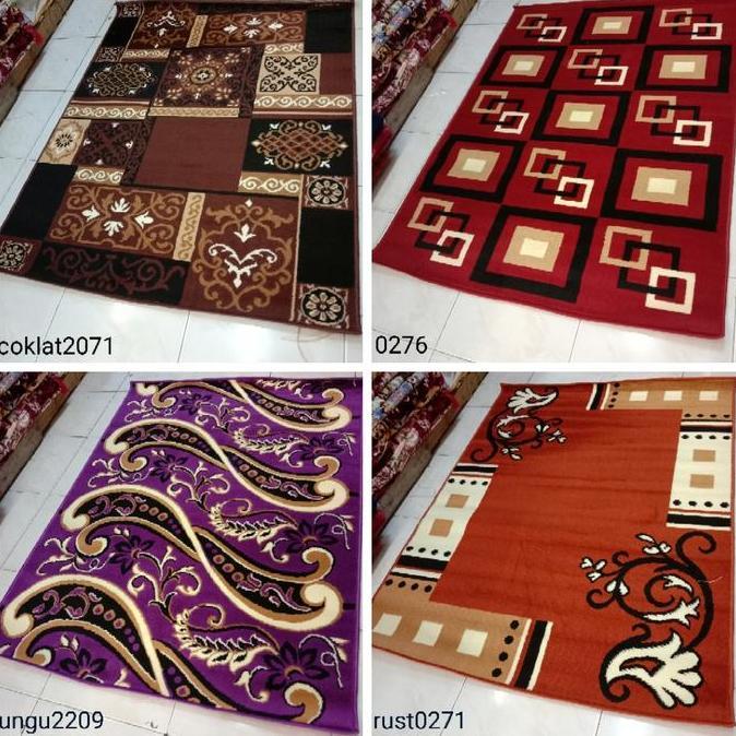 CUCI GUDANG - karpet lantai MODERNO 115x155cm 16282 16255 ungu abu hitam putih