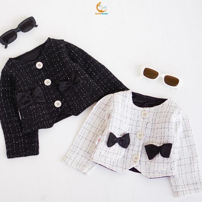 CLEARANCE SALE - Halomam - Blazer Tweed (Blazer Anak/Bayi Perempuan 1 - 5 tahun/Tweed Blazer)
