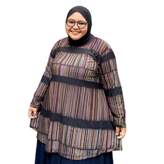 Zeba | Lane Tunik Kaos Jumbo LD 120 - 180 cm Calvin Jeans Melar Muat BB 70 - 160 kg Baju Atasan Wani