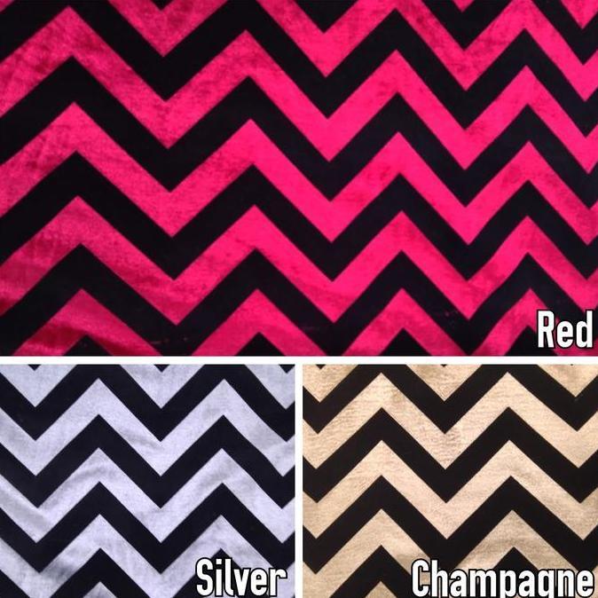 Kain Beludru / Bludru Sofa / Kursi / Jok Motif Zig Zag - Allure