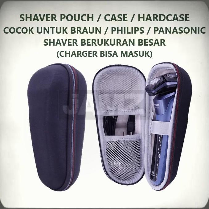 Shaver Pouch Hardcase for BRAUN / PHILIPS / PANASONIC Shaver Case Tempat Penyimpanan Alat Cukur Trav